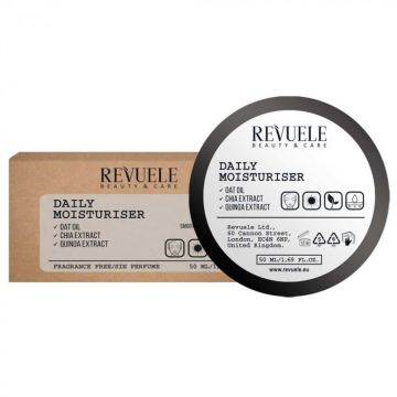 Crema de Zi pentru Ten sensibil cu Ulei de Ovaz, Chia si Germeni de Grau, Revuele, 50 ml Crema de Zi pentru Ten sensibil cu Ulei de Ovaz, Chia si Germeni de Grau, Revuele, 50 ml