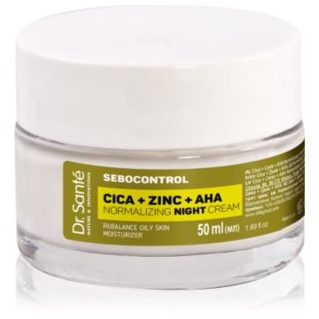 Dr. Santé Sebocontrol Cica + Zinc + AHA crema de noapte pentru reglarea glandelor sebacee Dr. Santé Sebocontrol Cica + Zinc + AHA crema de noapte pentru reglarea glandelor sebacee