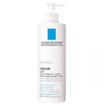 Lapte de corp relipidant, anti-uscaciune La Roche-Posay Lipikar, fara parfum, pentru bebelusi, copii, adulti, 400 ml Lapte de corp relipidant, anti-uscaciune La Roche-Posay Lipikar, fara parfum, pentru bebelusi, copii, adulti, 400 ml