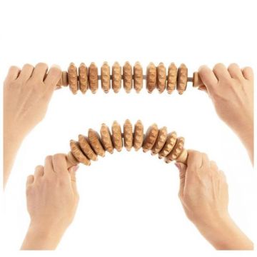 Rola de Masaj din Lemn Flexi pentru Maderotherapy, Natur - Tuuli, 1 buc Rola de Masaj din Lemn Flexi pentru Maderotherapy, Natur - Tuuli, 1 buc