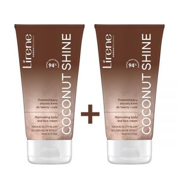 Set pentru un bronz stralucitor Coconut Shine Lirene, 2x150 ml Set pentru un bronz stralucitor Coconut Shine Lirene, 2x150 ml