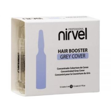 Tratament Fiole pentru Acoperirea Firelor Albe de Par Nirvel Hair Booster Grey Cover 12x5 ml Tratament Fiole pentru Acoperirea Firelor Albe de Par Nirvel Hair Booster Grey Cover 12x5 ml