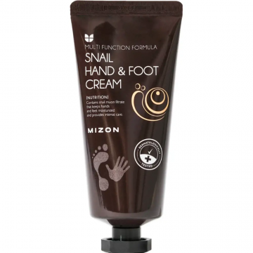 Crema hidratanta pentru maini si picioare cu extract de melc, 100ml, Mizon Crema hidratanta pentru maini si picioare cu extract de melc, 100ml, Mizon